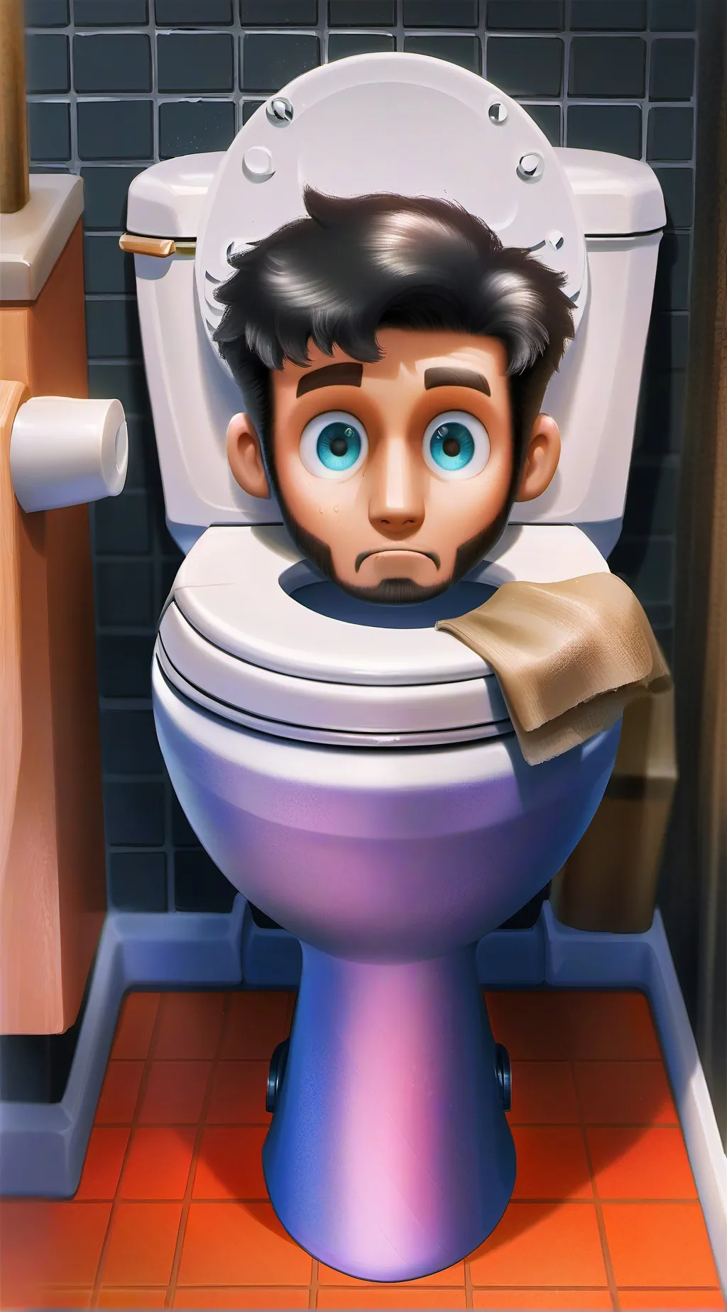 ai character: skibidi toilet background