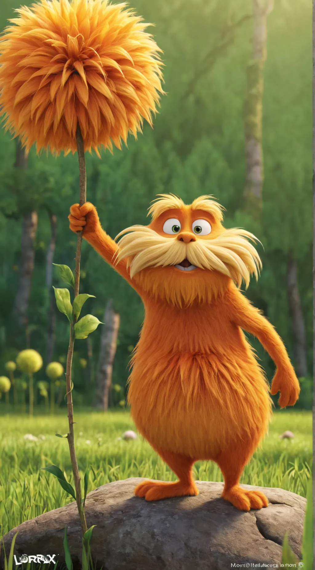 ai character: THE LORAX background