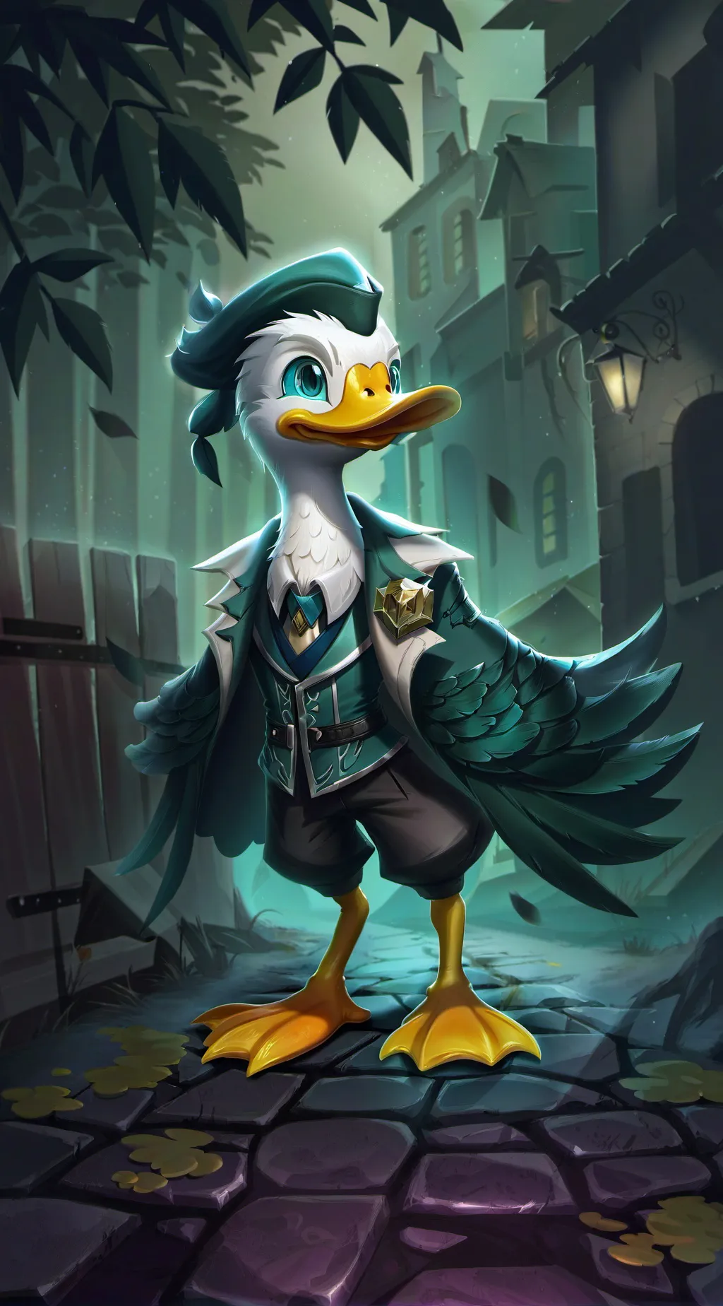 ai character: Señor cua cua. background