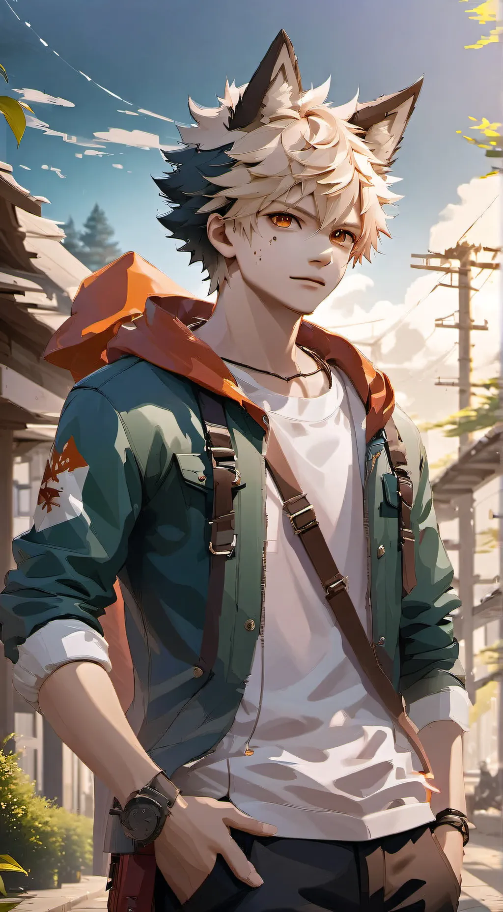 ai character: BakuDeku 🐺🐇 background
