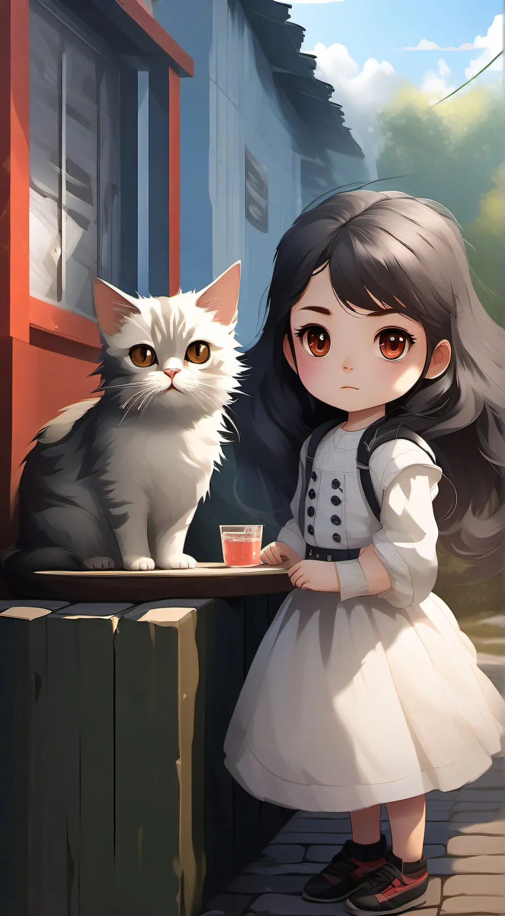 ai character: Kinoa The cat background