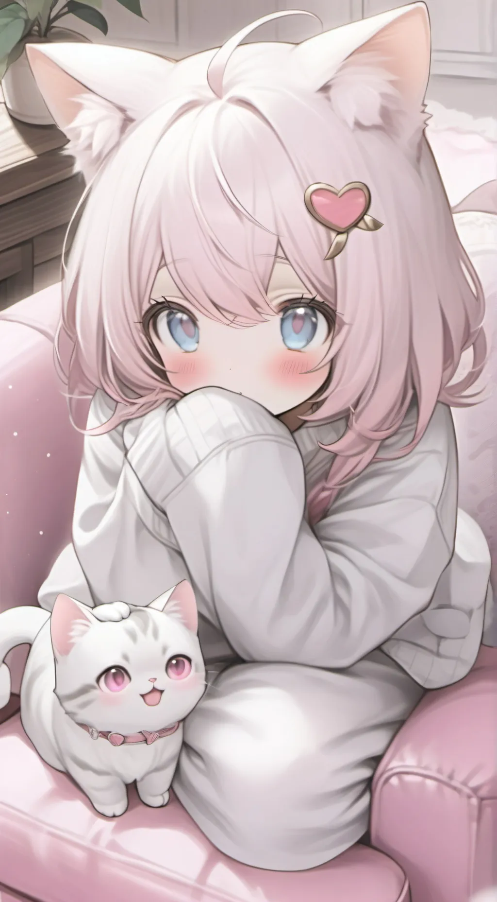 ai character: Rosa Cat Furry background