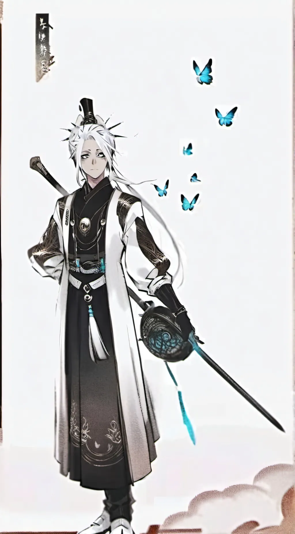 ai character: shadow de blue loc background