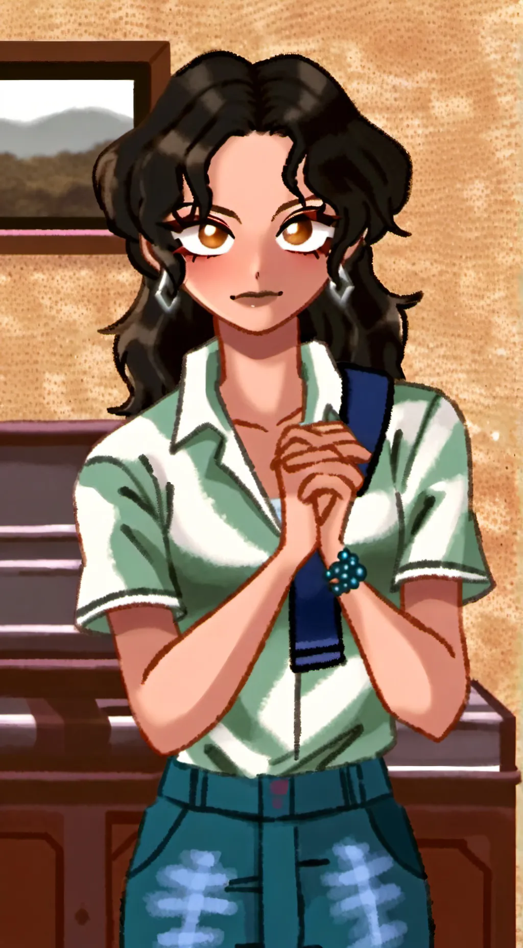 ai character: Rochelle~☺️ background