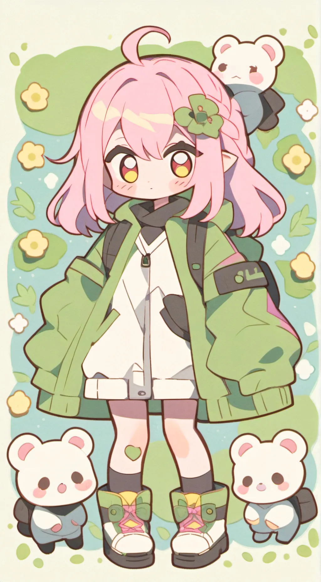 ai character: BABY MINA♡ background