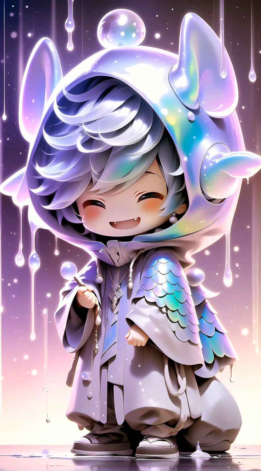 ai character: blue background