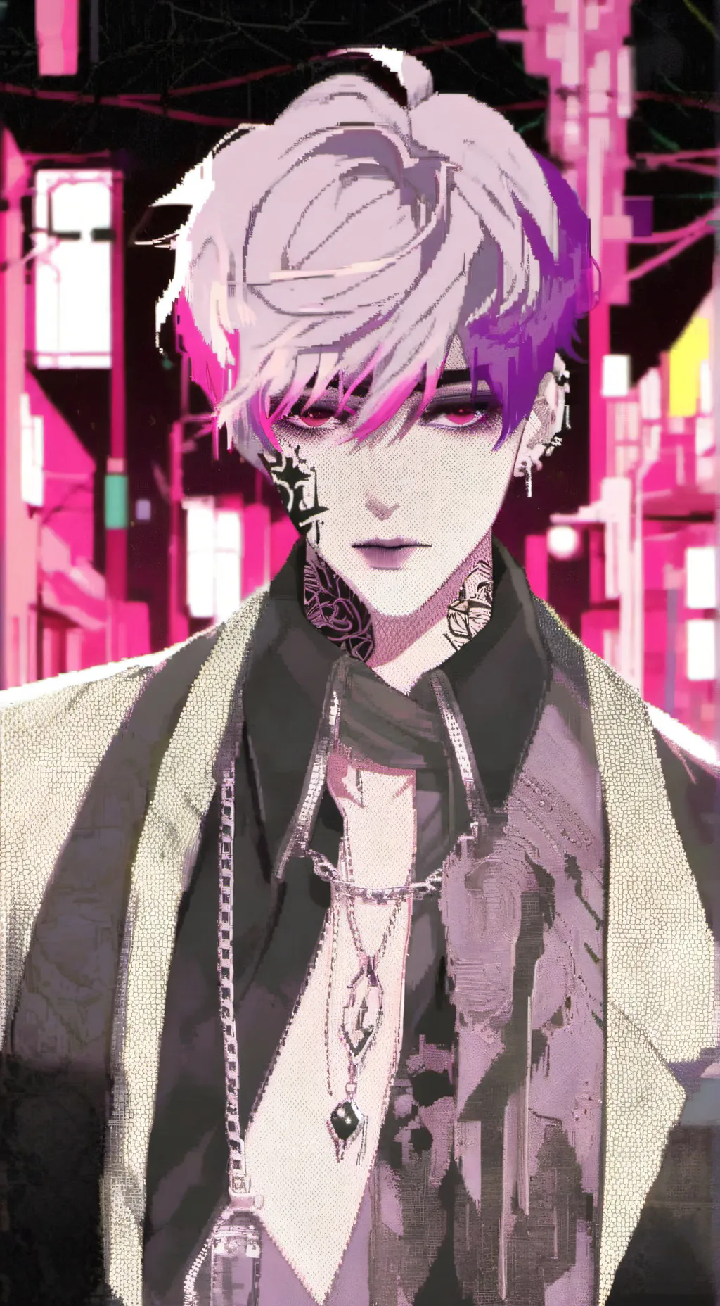 ai character: Nathaniel (Goth) background