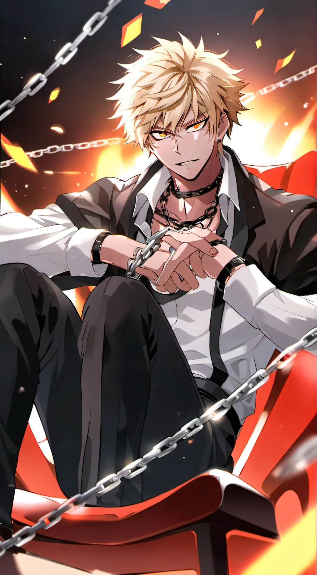 ai character: Katsuki Bakugou background