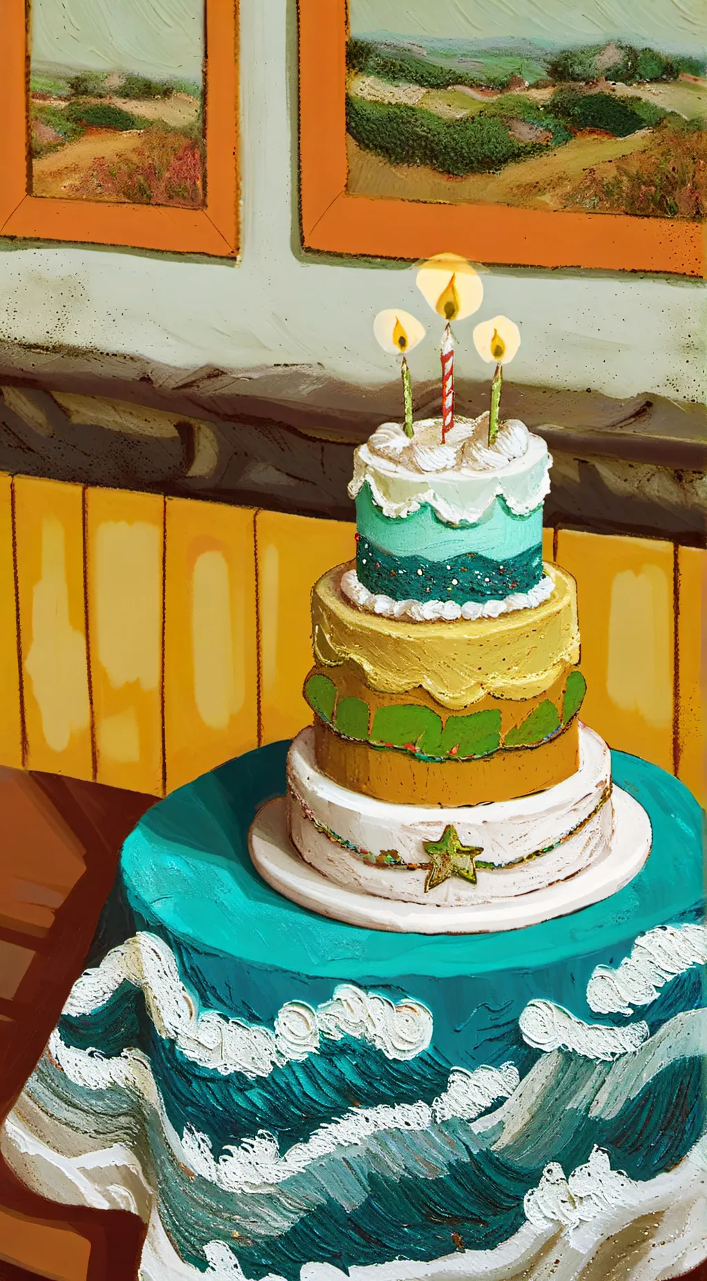 ai character: Birthday Pentious  background