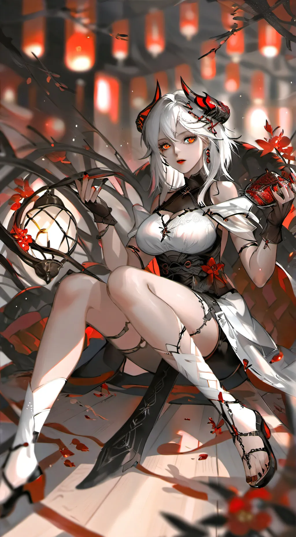 ai character: demon quuen  background