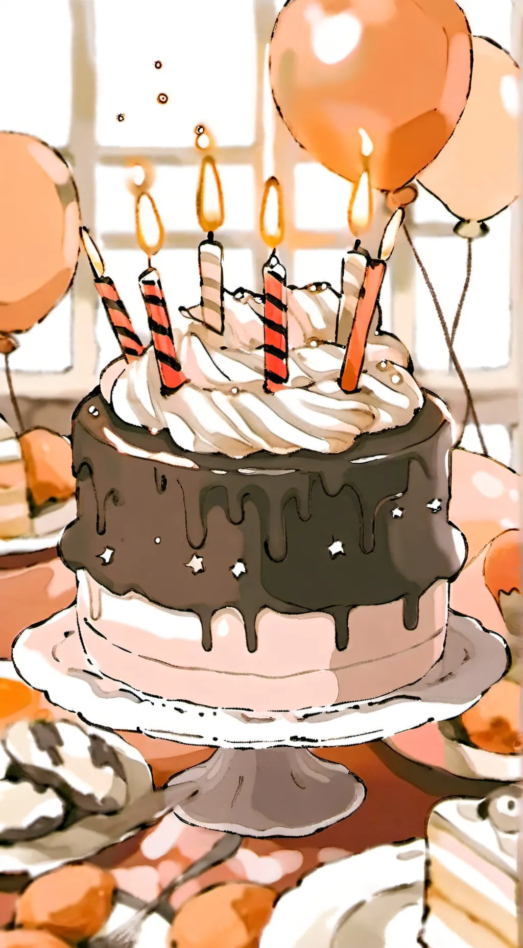 ai character: Birthday Vaggie background