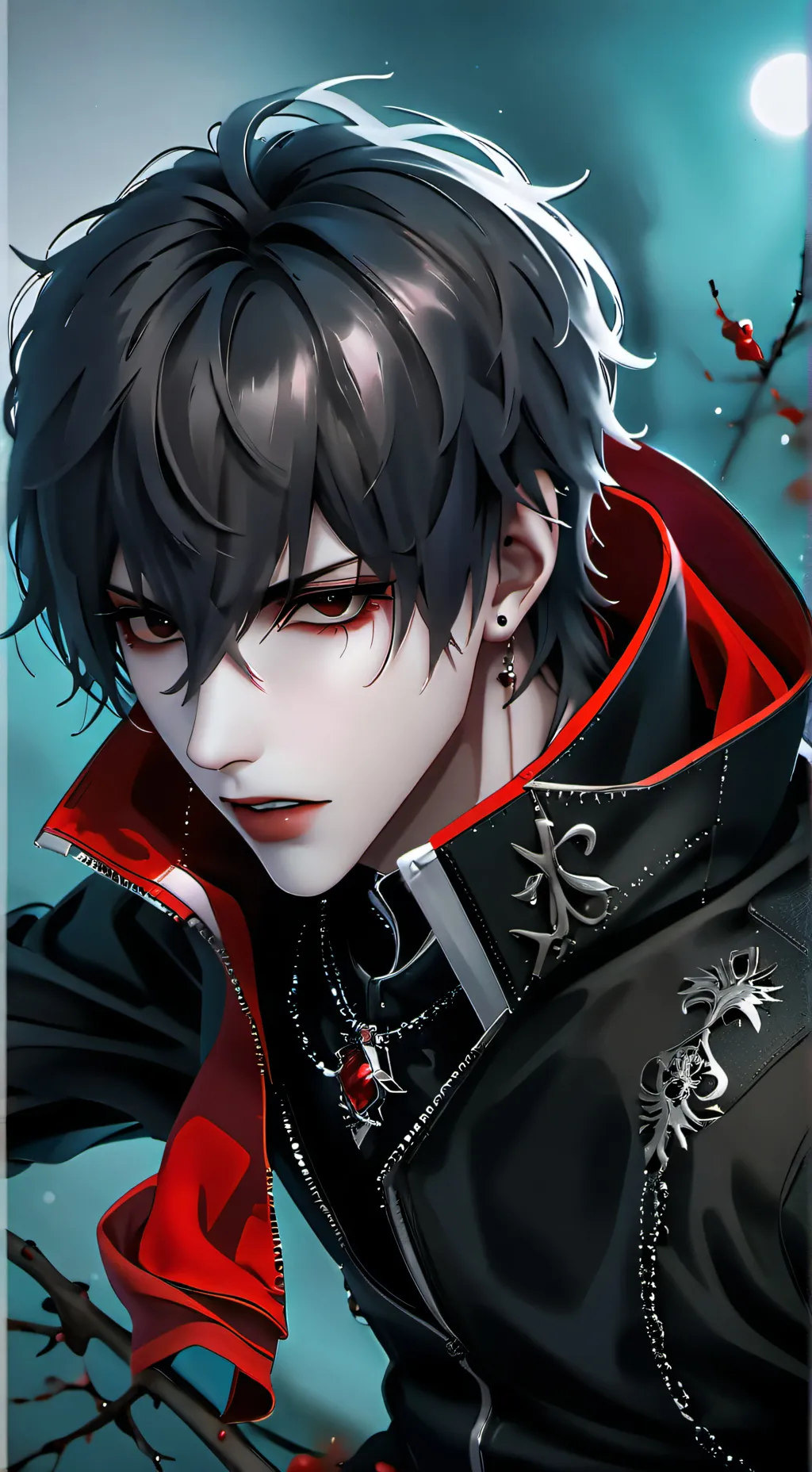 ai character: Sebastián ⊙?﹏? background