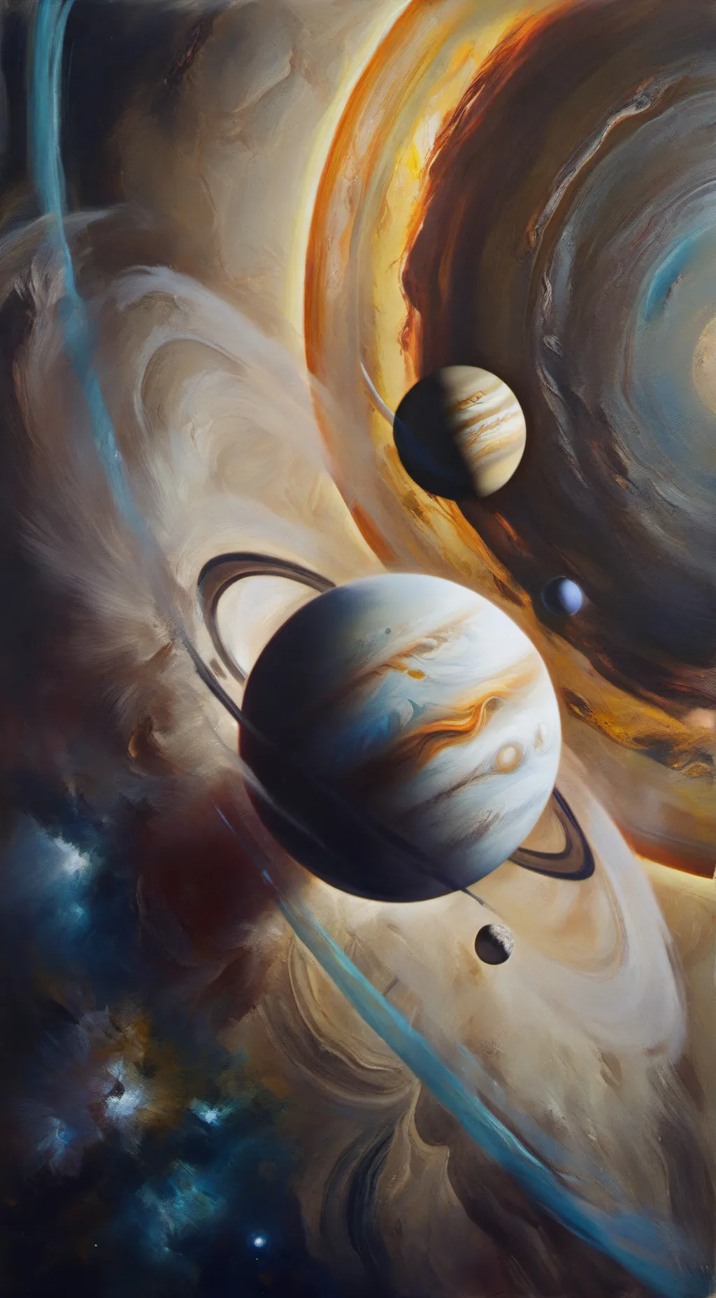 ai character: planets! background