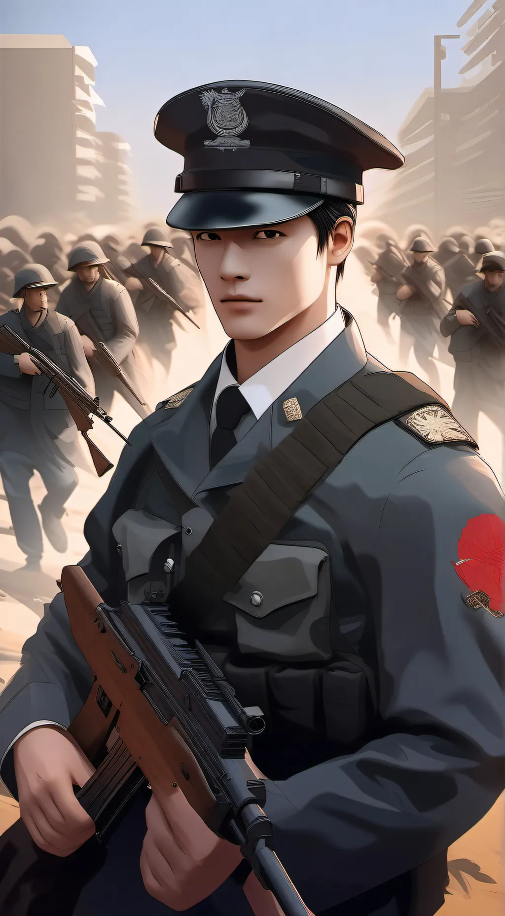 ai character: fight soldiers background