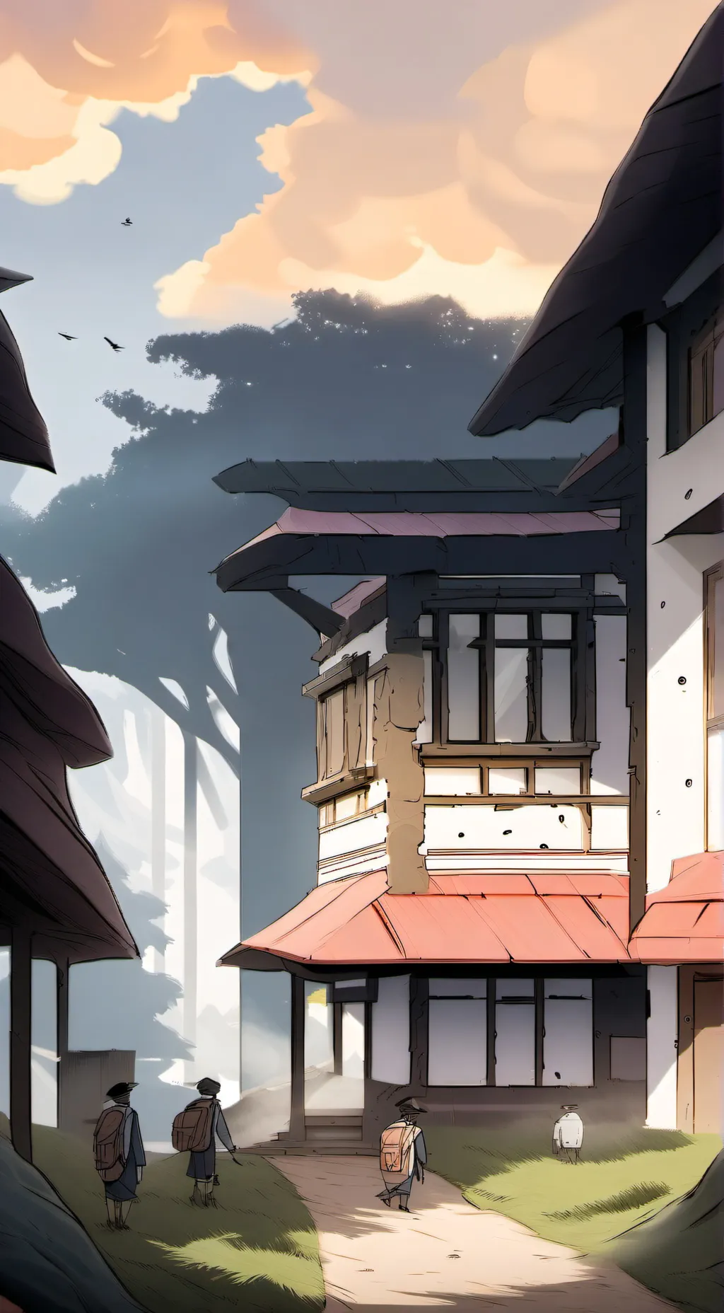 ai character: Kilo and stich sch background