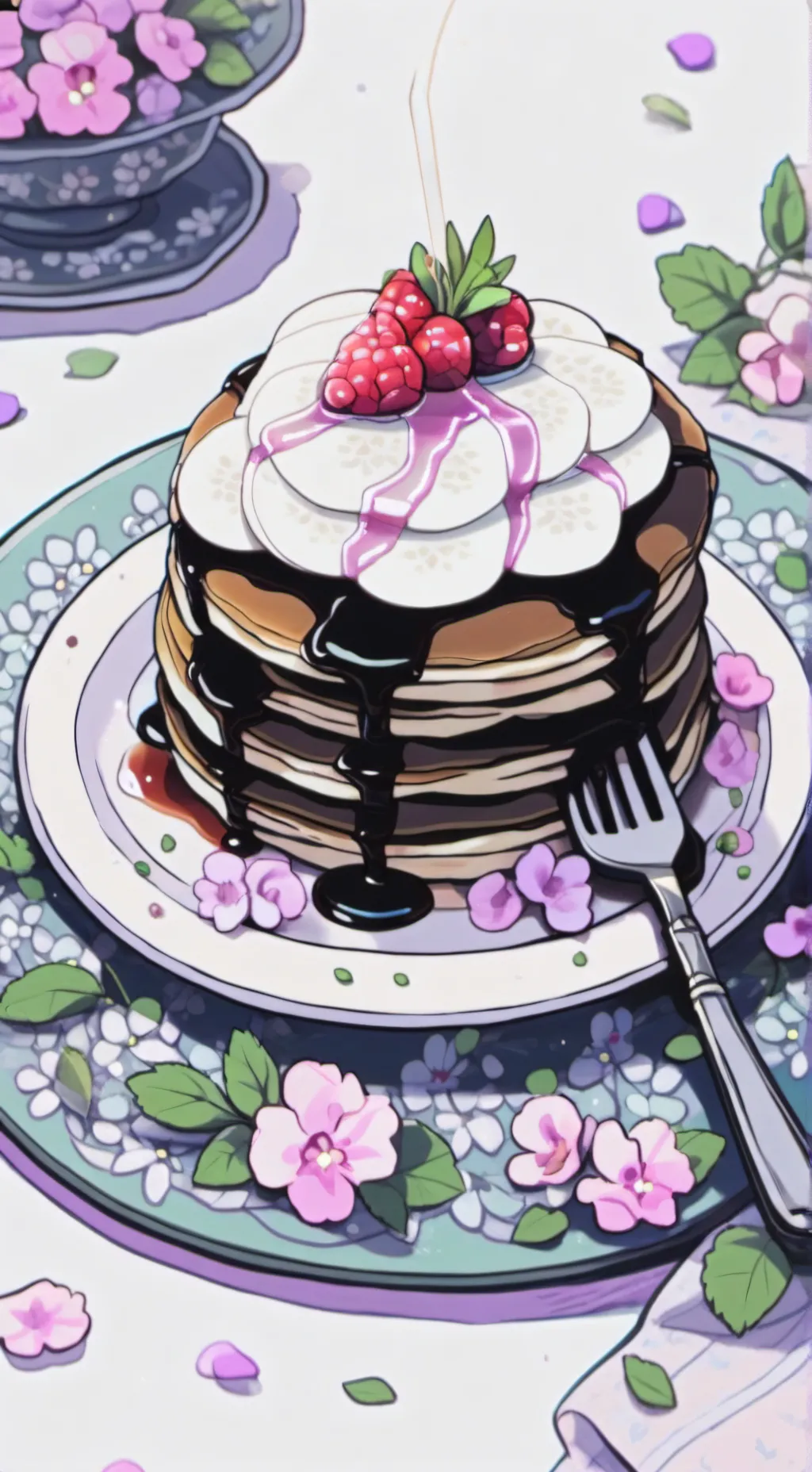 ai character: pancakes!!! background
