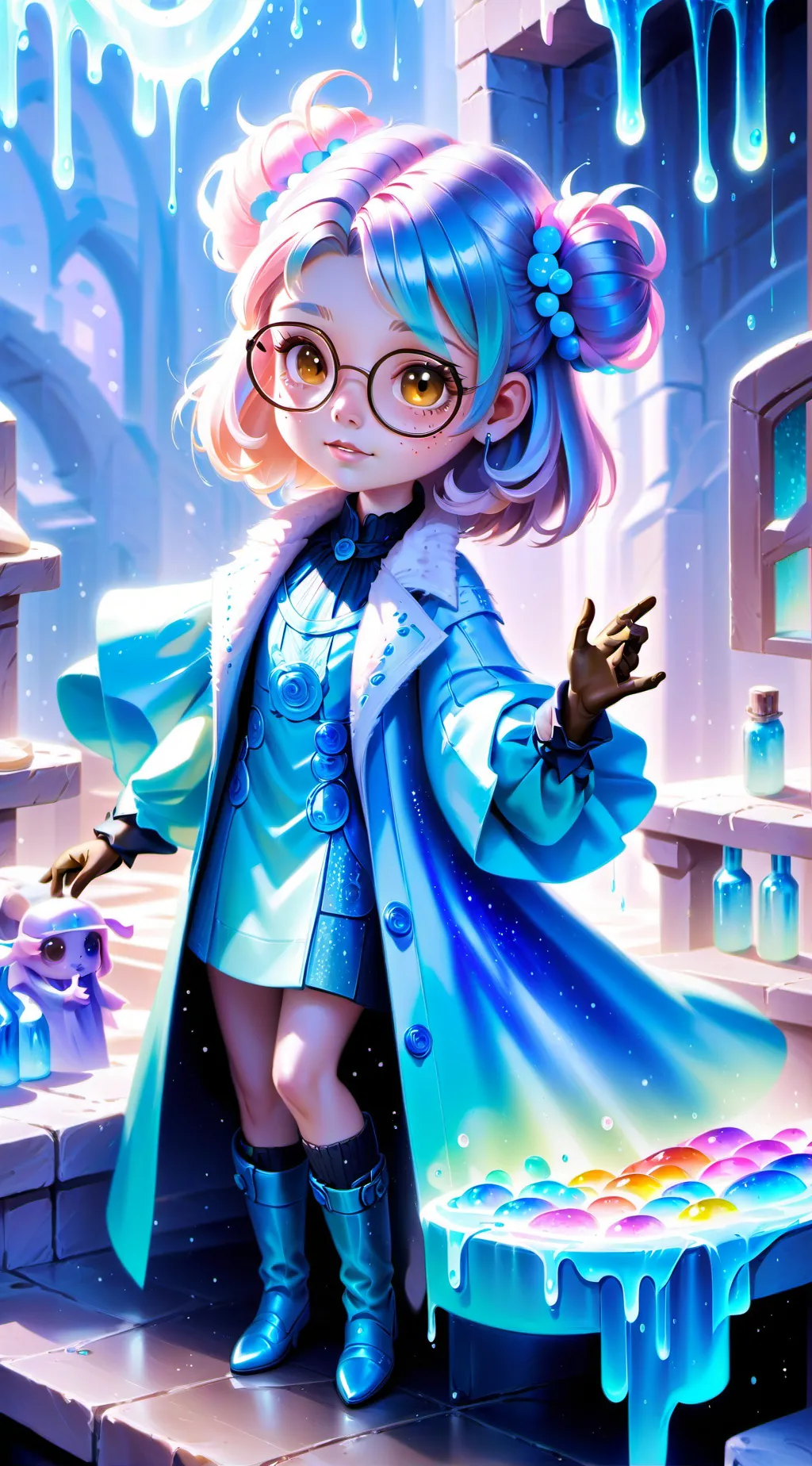 ai character: DW Christmas!  background