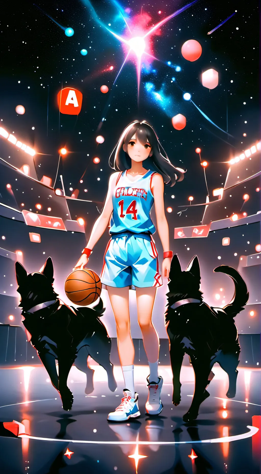 ai character: Aurora background
