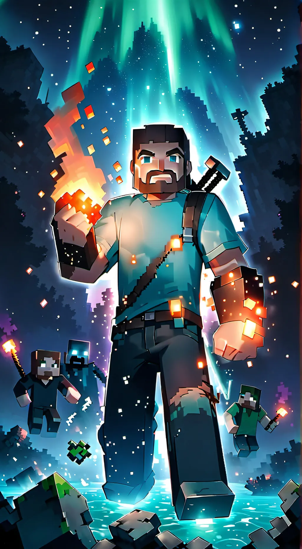 ai character: HEROBRINE background
