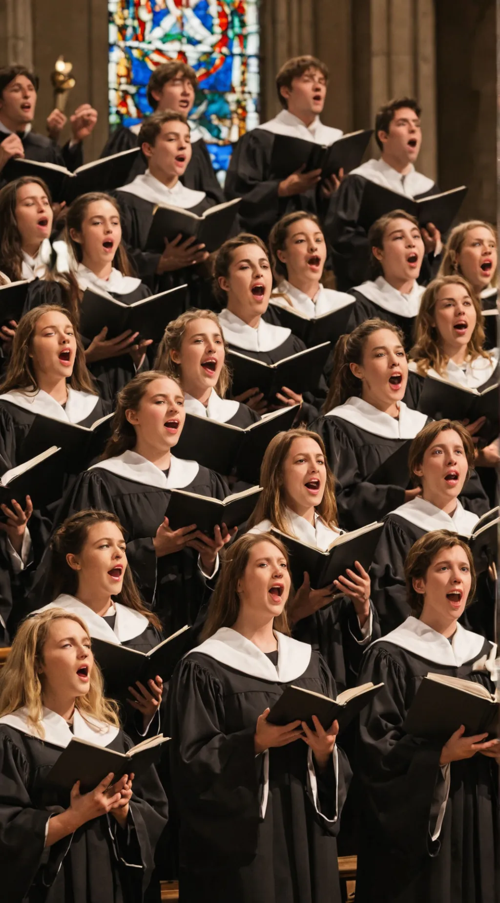 ai character: Choir practice background