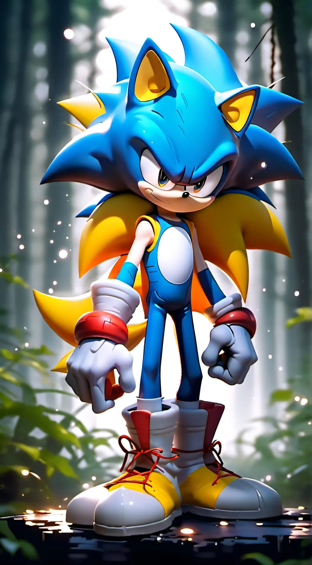 ai character: Sonic borracho background