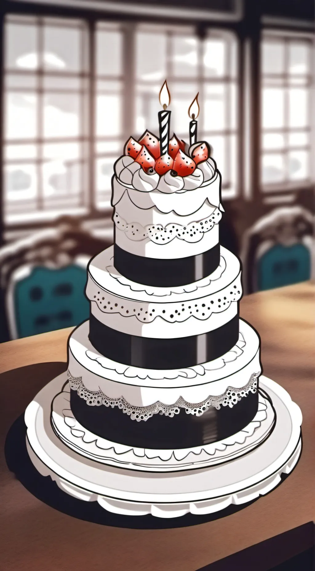 ai character: Birthday Alastor  background