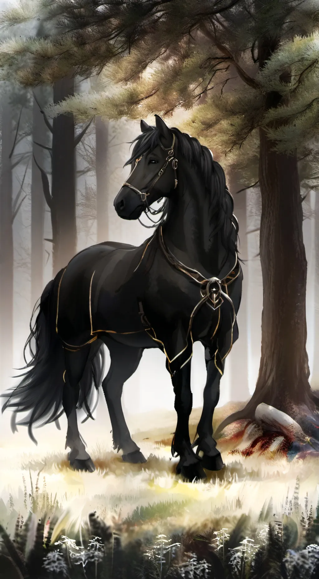 ai character: rdr2 horse background