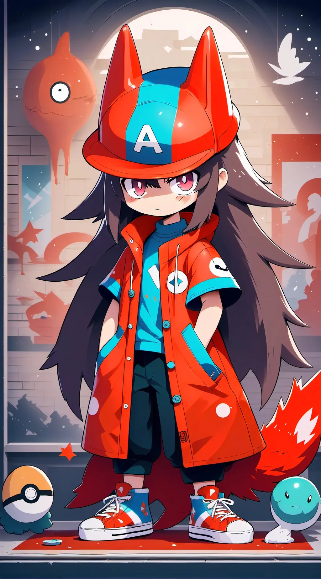 ai character: Ashley  background