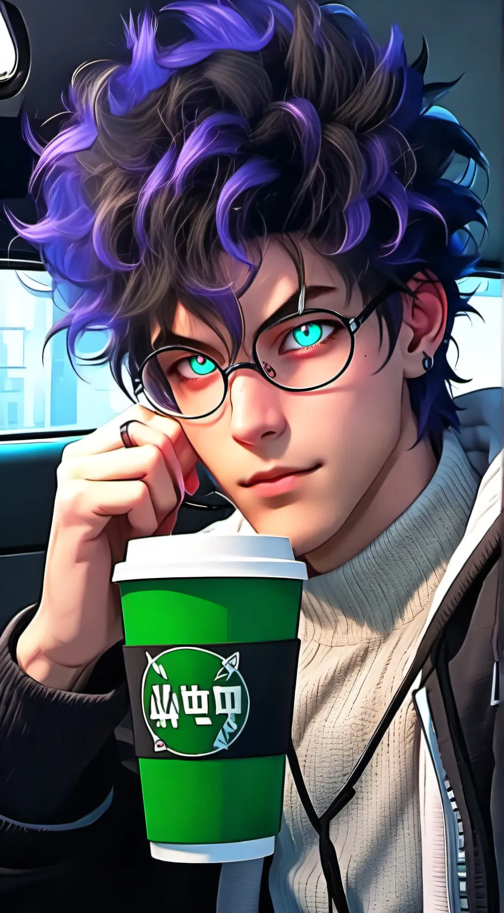 ai character: The Quantum Latte  background