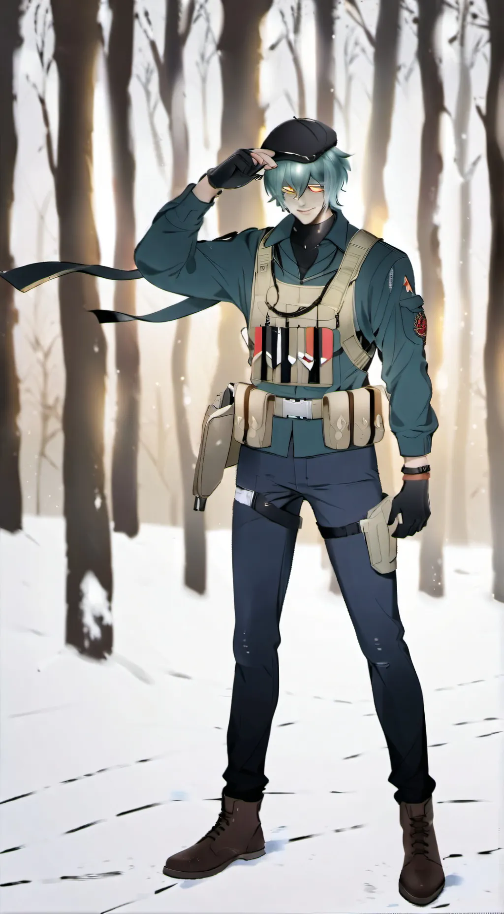 ai character: Private 6 background
