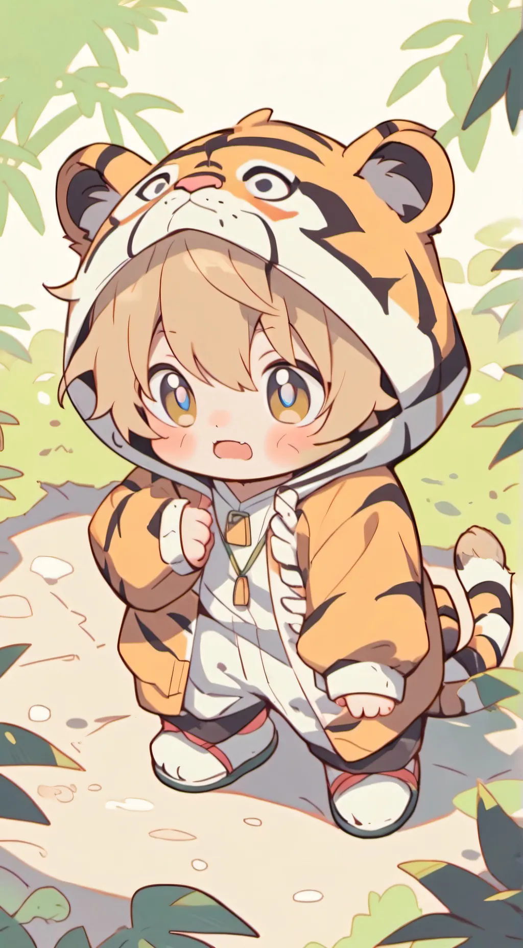 ai character: Tiger Baby background