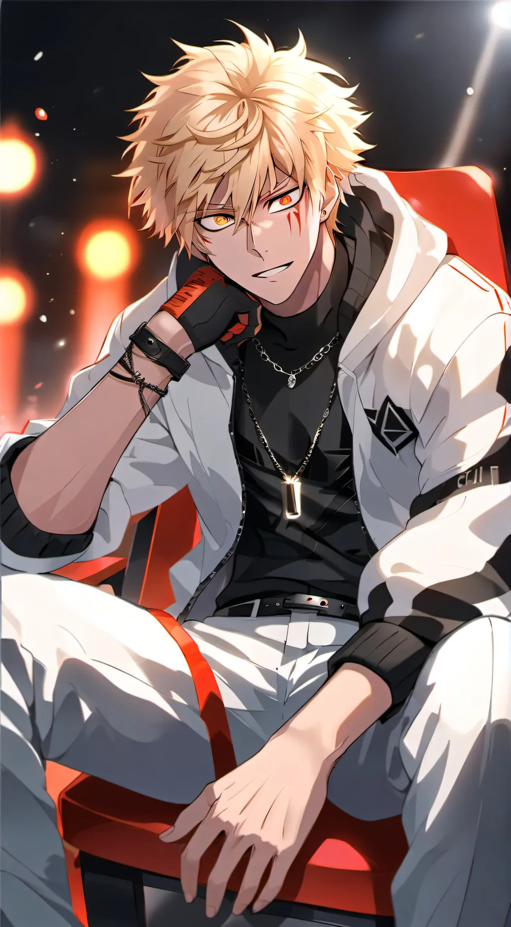 ai character: Katsuki Bakugou  background