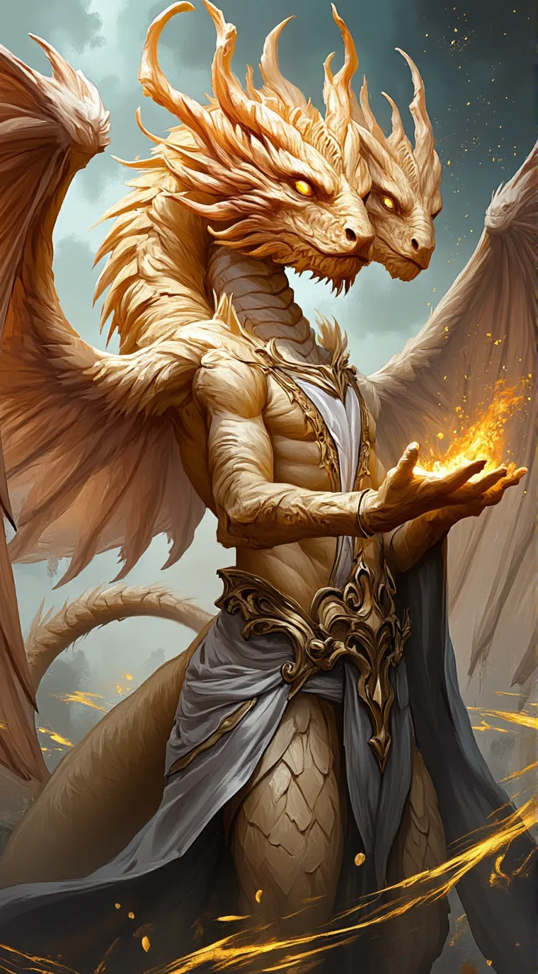 ai character: 🐉King Ghidorah💛 background