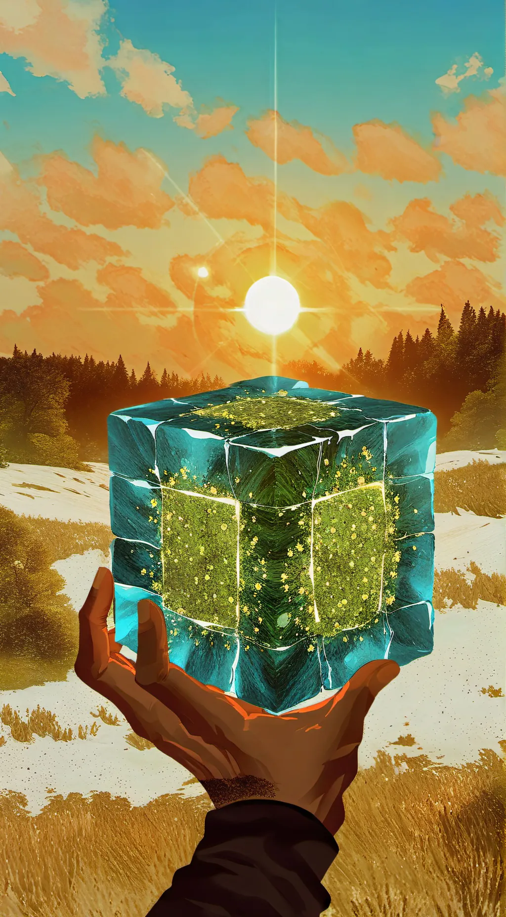 ai character: TransformationCube background
