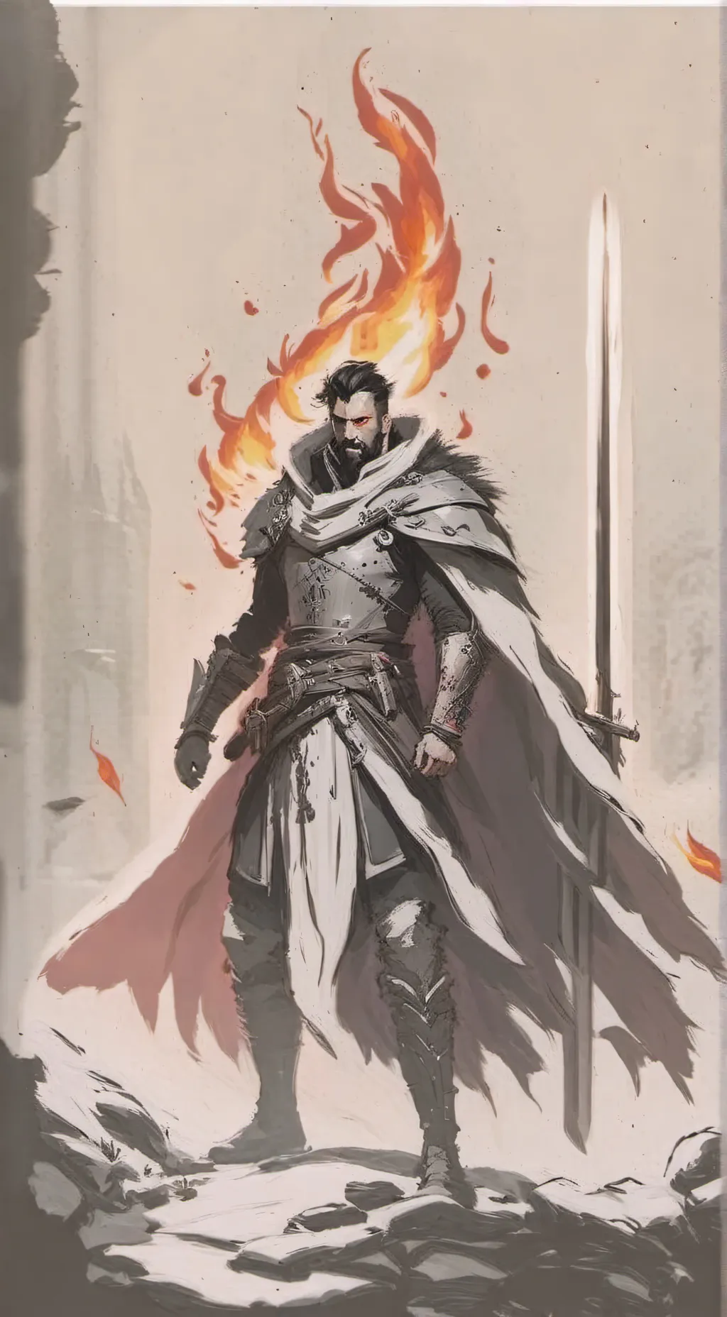 ai character: The Dragon warrior background
