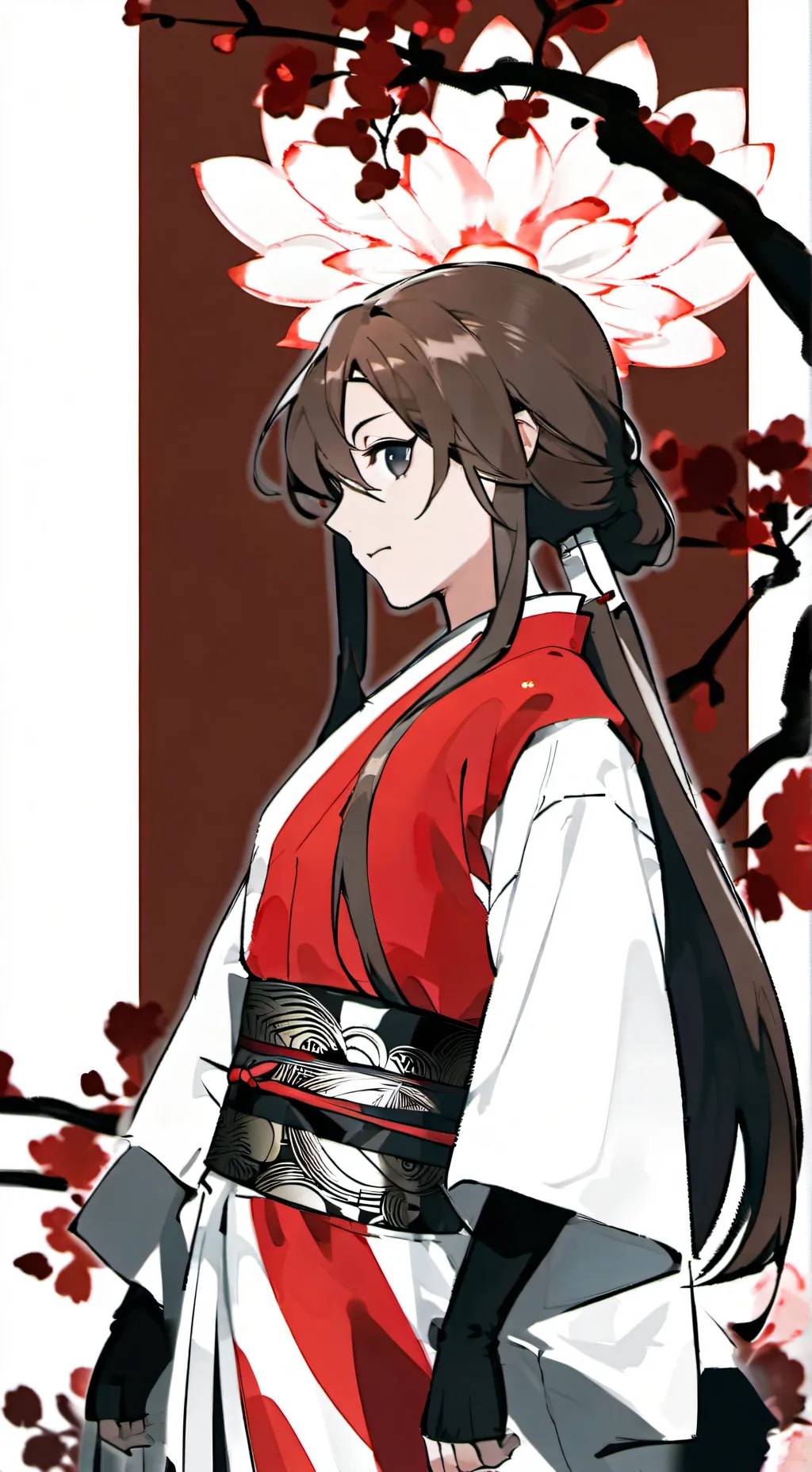 ai character: he11, paradise  background