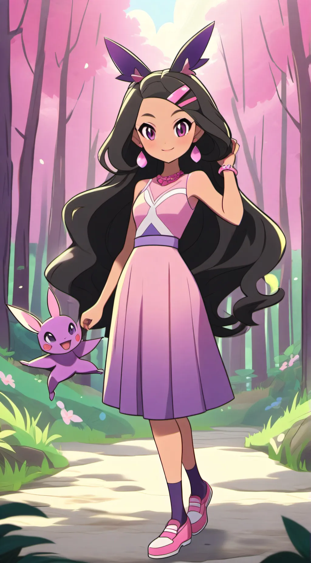 ai character: Laya & Espeon background