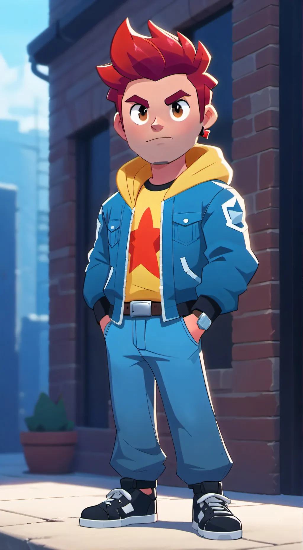 ai character: Colt, brawl stars background