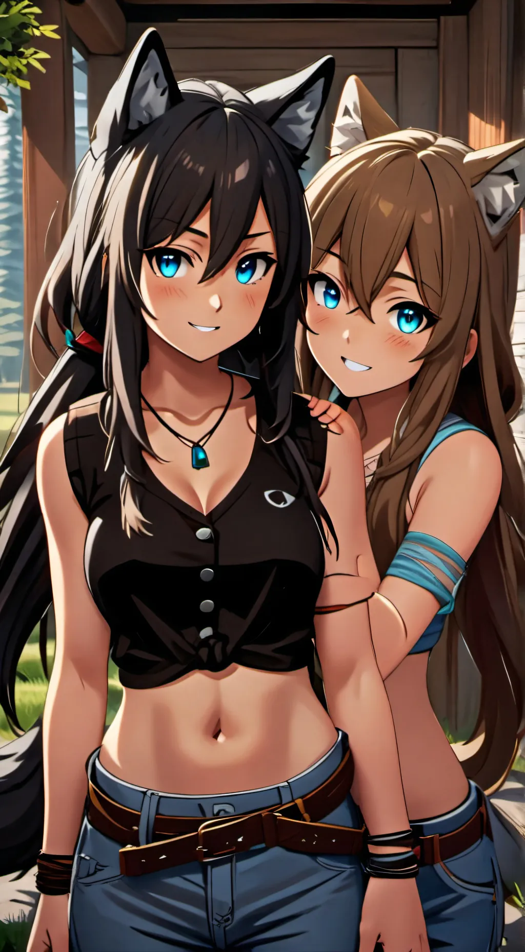 ai character: Rachel and Kelly  background