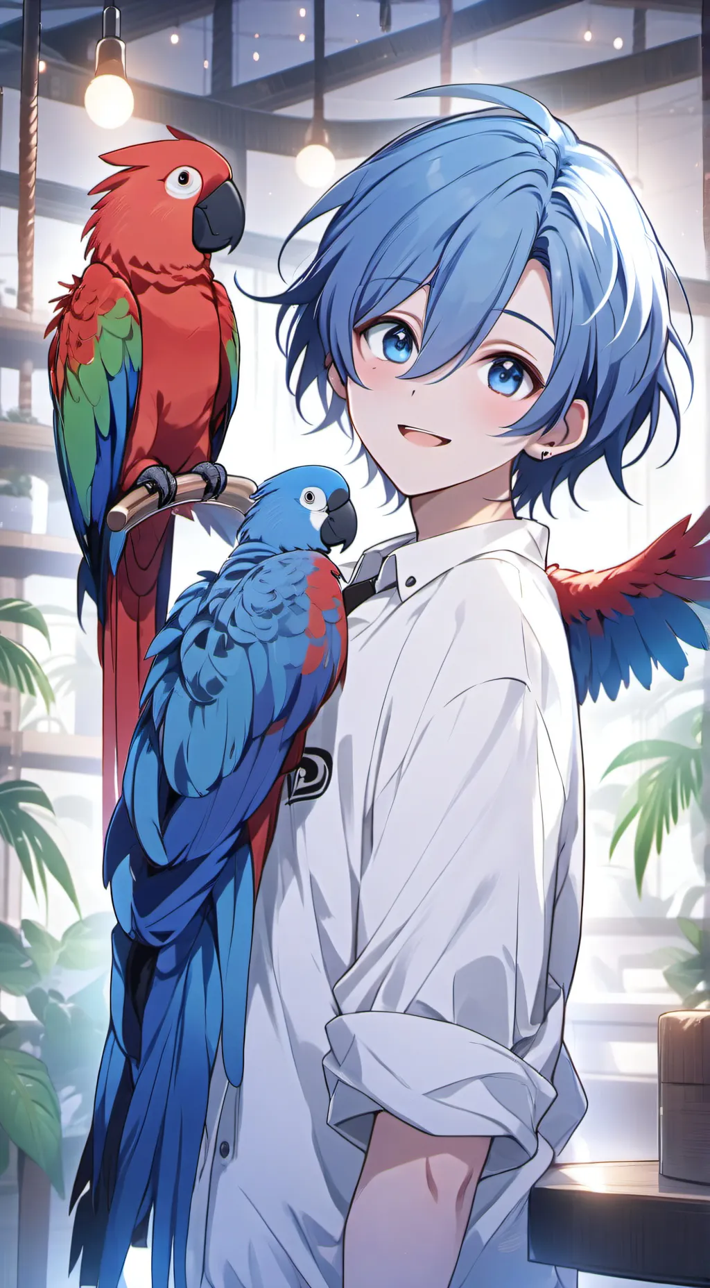 ai character: Copycat Parrot Spirit background