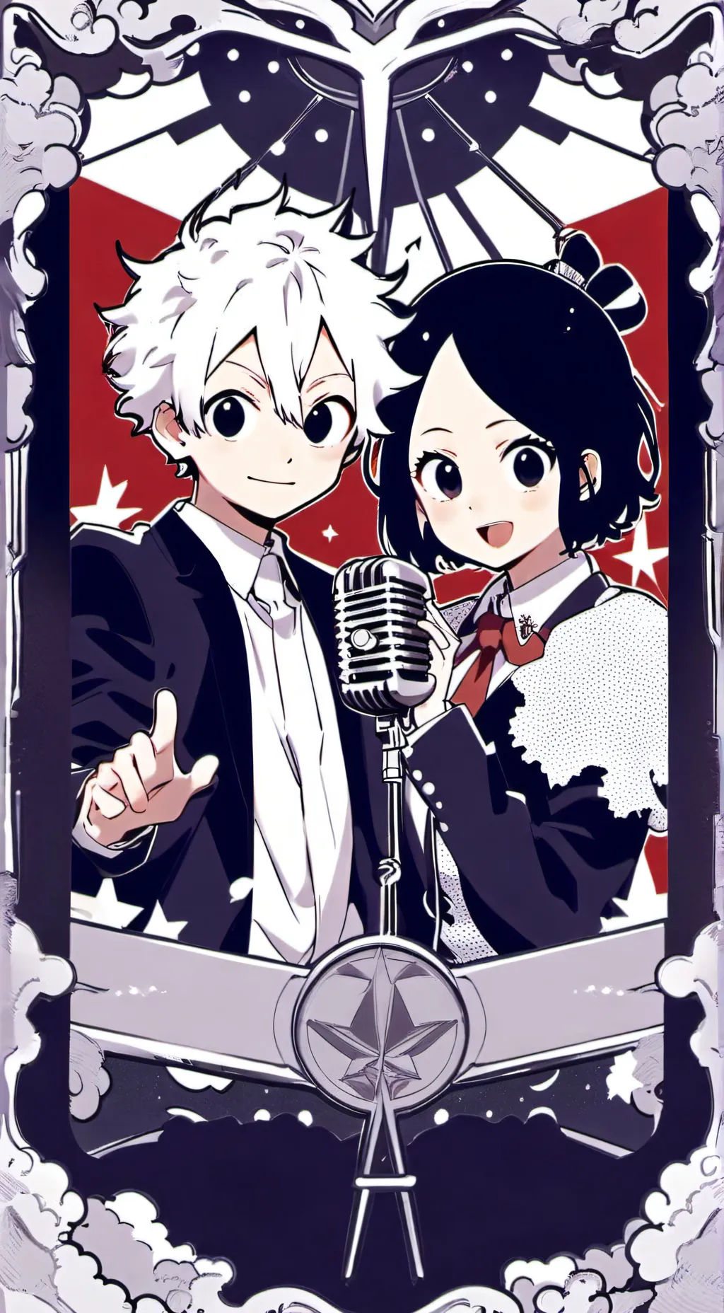 ai character: mha singer  background