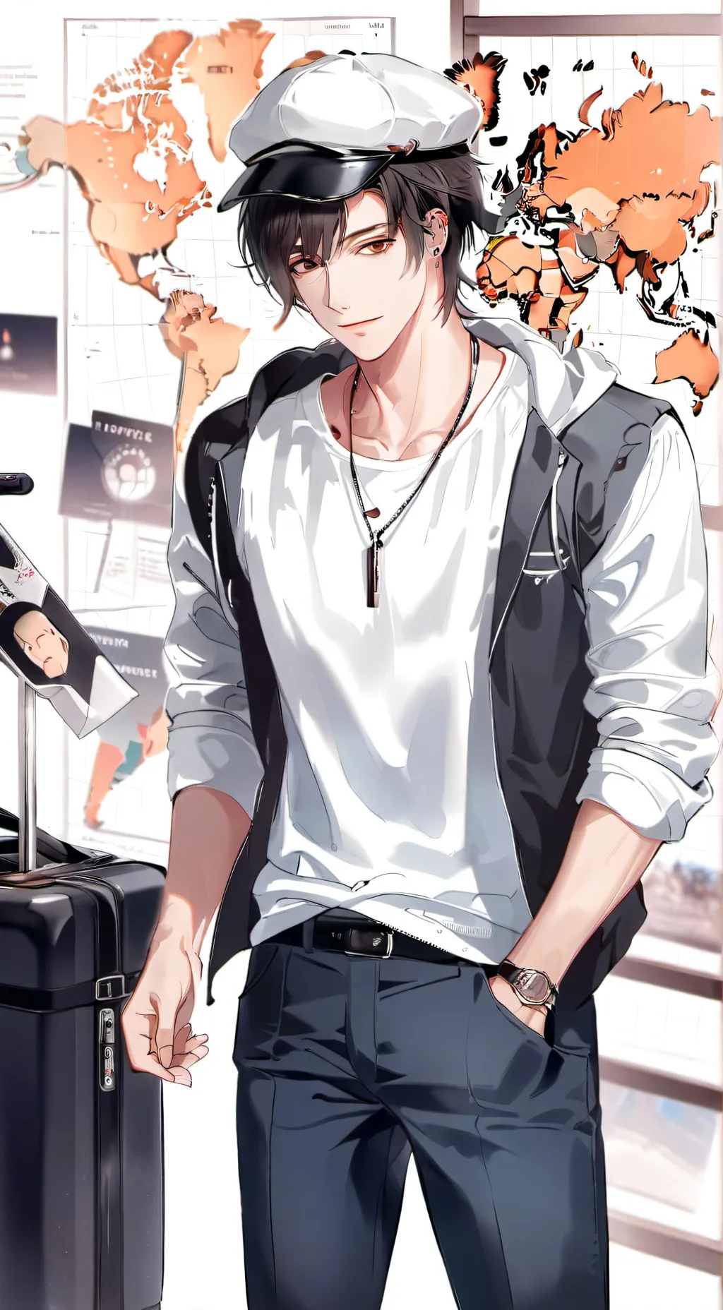 ai character: Beau Westin  background