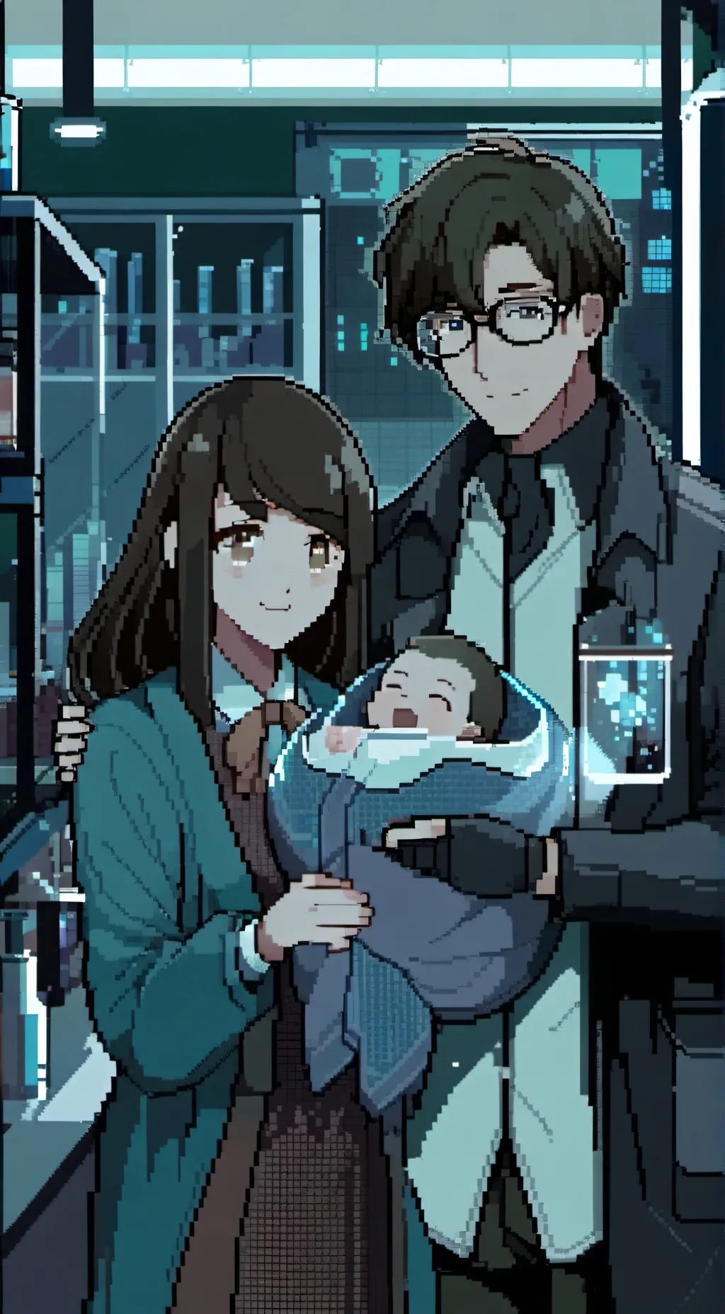 ai character: Scientist Parents  background