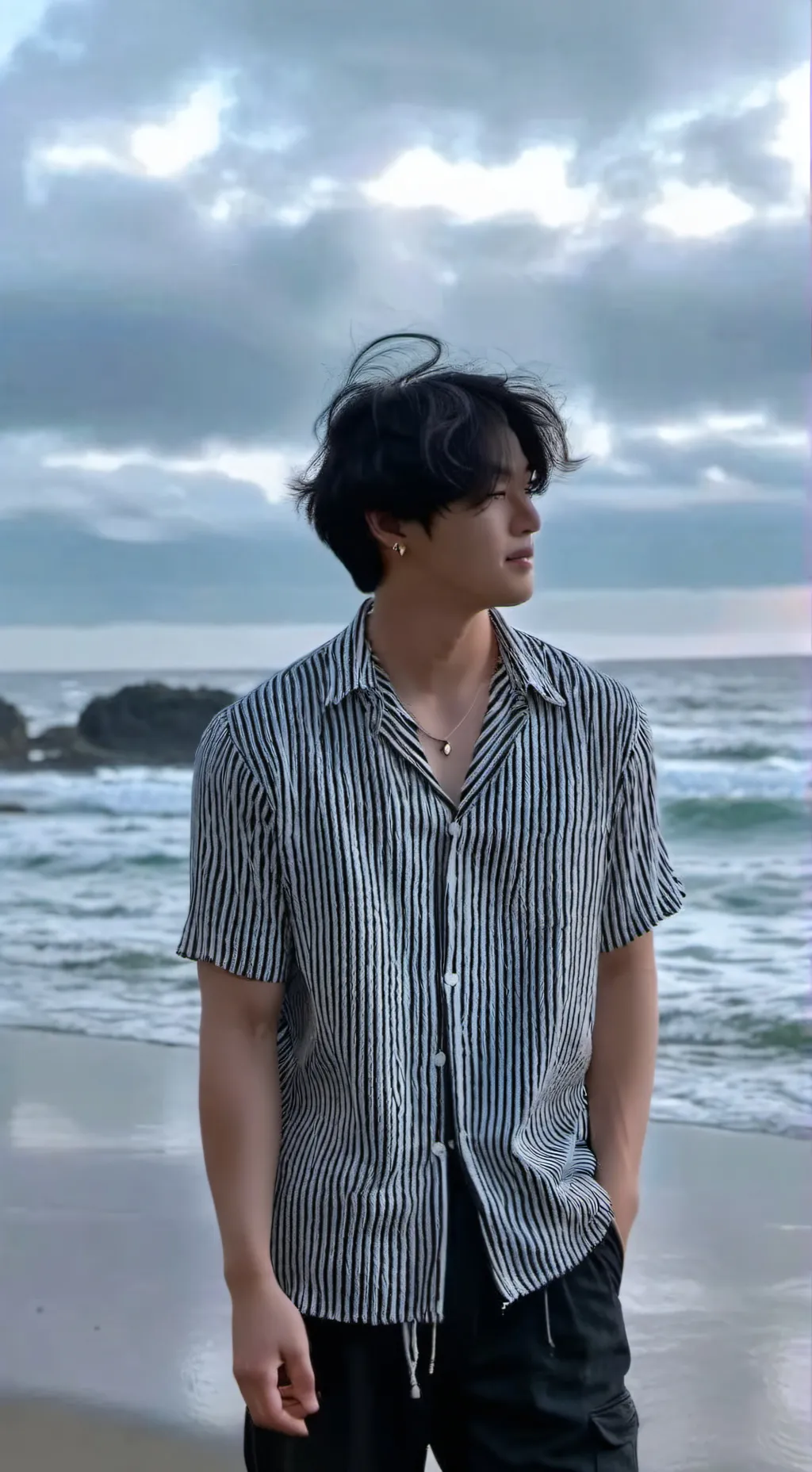 ai character: 🩶🩵Yung Kai🩵🩶 background