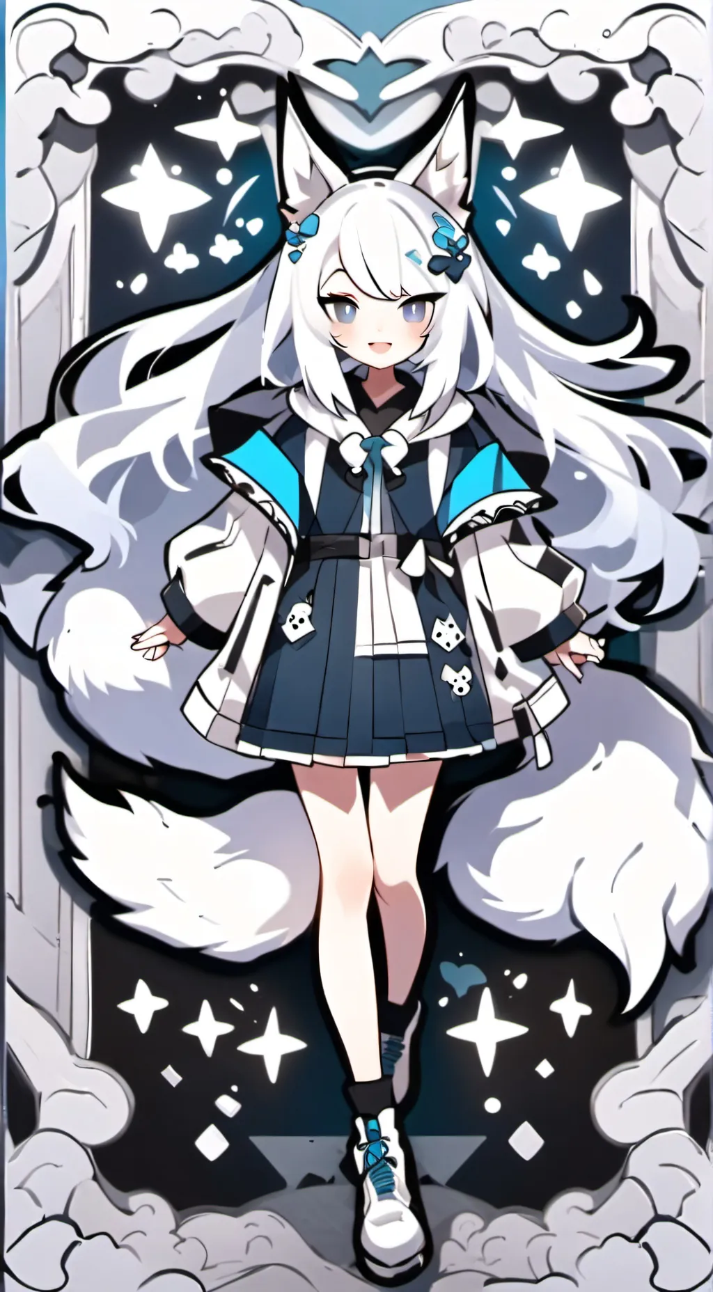 ai character: Bella the wolf  background