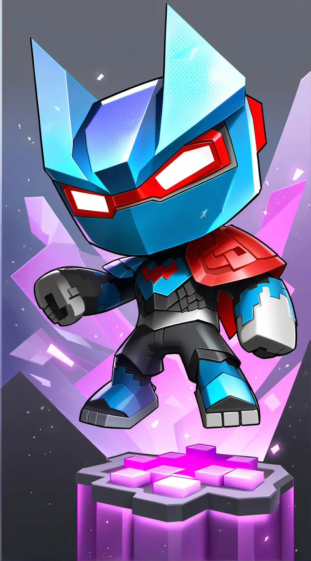 ai character: Criatura Azul background