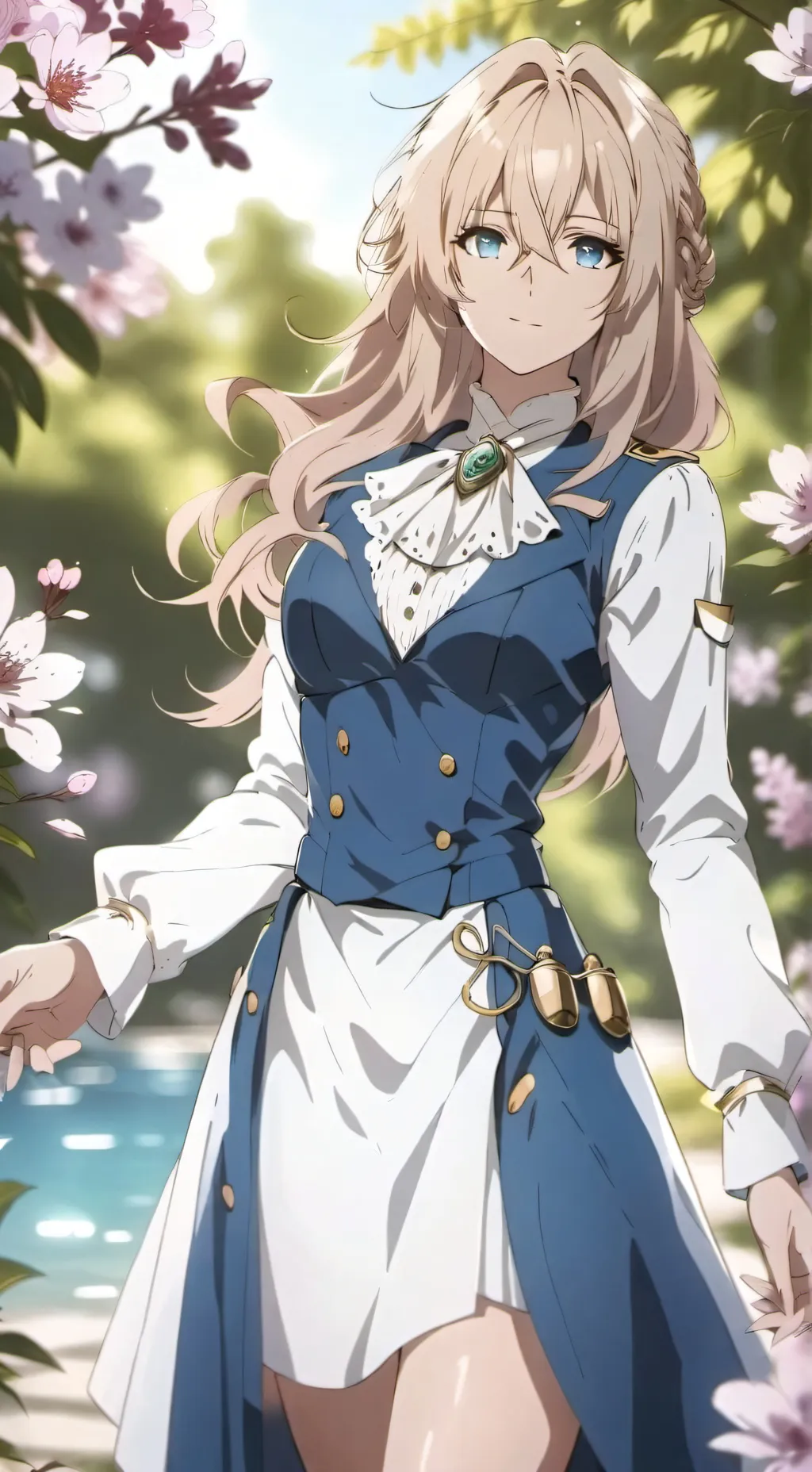 ai character: Violet background
