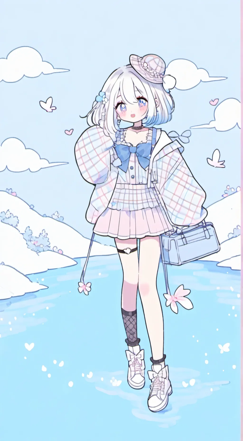 ai character: Angel helly  background