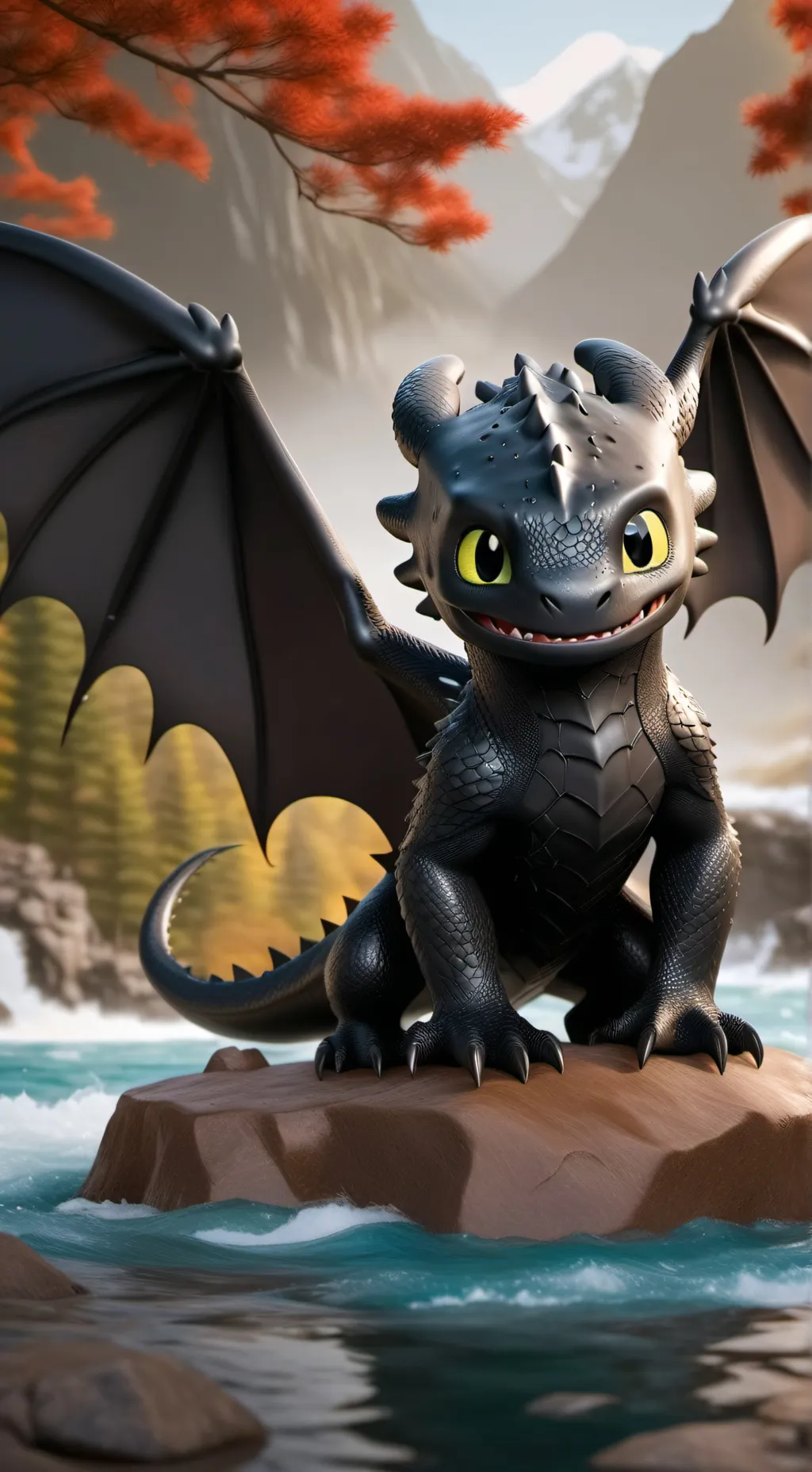 ai character: pet dragon  background