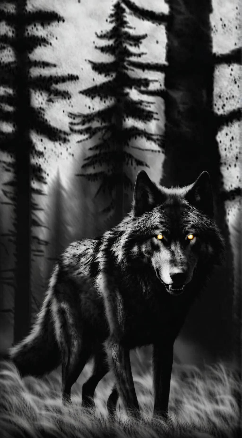ai character: Dark forest (Rus) background